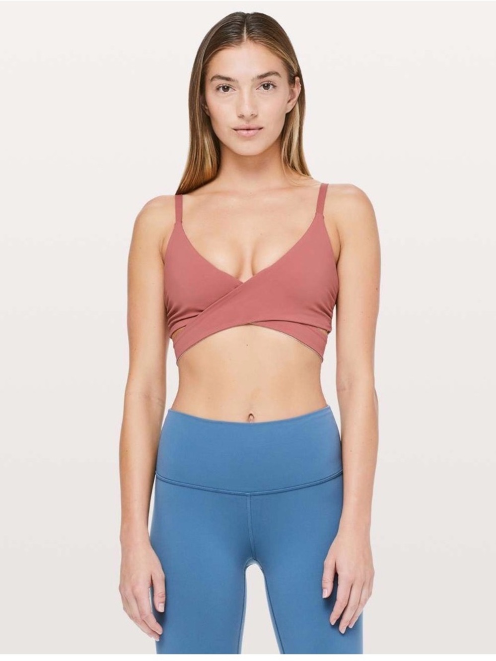 lululemon athletica Cross-Front Bralette in Rosewood